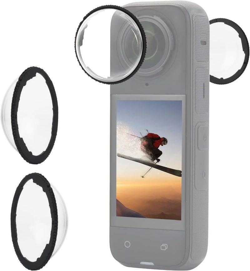UTEBIT Premium Lens Guards for Insta360 X4, 10H Hardness, 92% Transmittance, Anti-Scratch Transparency Tempered Glass Lens Protectors - Image 1